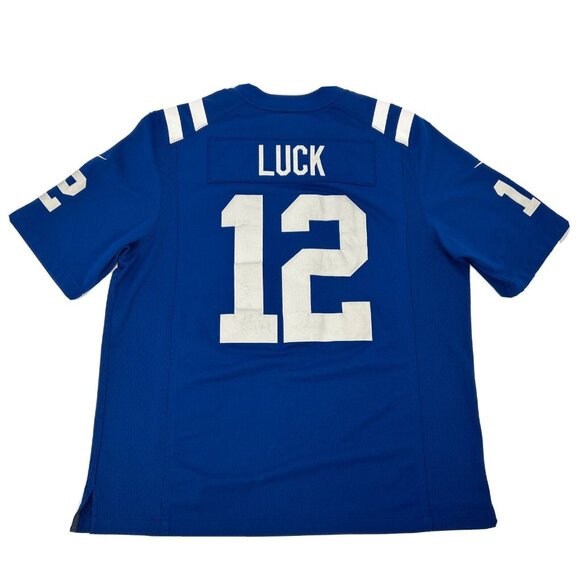 Indianapolis Colts Andrew Luck #12 NFL Jersey Nike On Field Men’s XL Blue Stitch - Picture 7 of 12